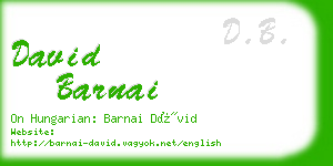 david barnai business card